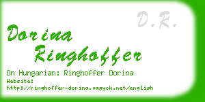 dorina ringhoffer business card